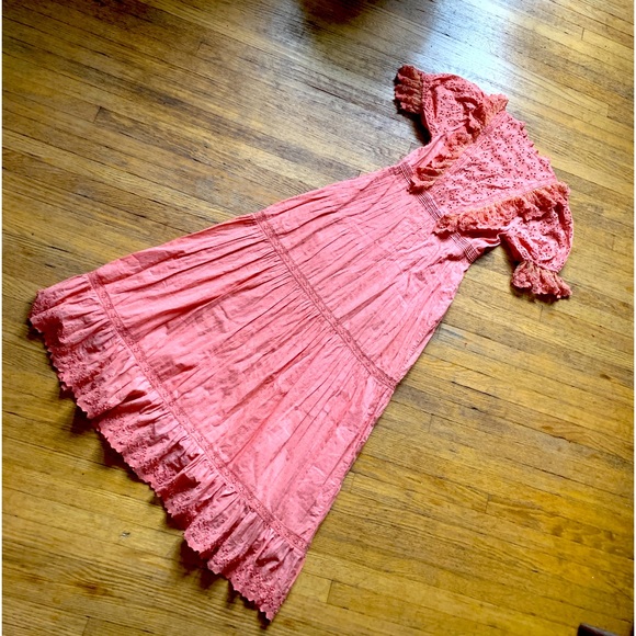 Ulla Johnson ‘Antique Pink’ Lace Maxi Dess - Picture 5 of 12